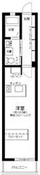 ＴＲＩＢＥＣＡ 3階ワンルームの間取り