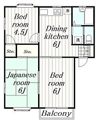 シャトレーひばりC 3DKの間取図画像