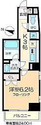 プルナス森下 1Kの間取図画像