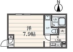 ａ　ＬＡＴＯ　西大井 1階1Kの間取り