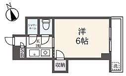 メゾン上北沢 2階1Kの間取り