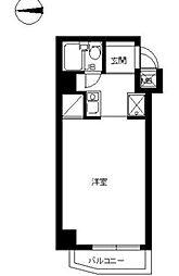 スカイコートエクセレント荻窪 7階ワンルームの間取り