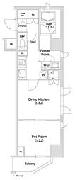 グラマシー横濱関内 1DKの間取図画像