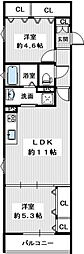 ラモーナ半田 2LDKの間取図画像