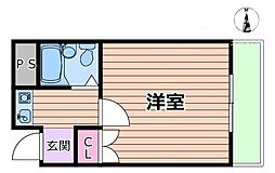 マンションコメット 1Kの間取図画像