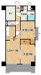エステーム市ヶ尾 2LDKの間取図画像