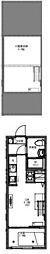 清瀬市元町2丁目アパート 1LDKの間取図画像