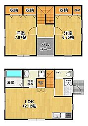 プランドールＤｕｏ　Ｂ棟 1階2LDKの間取り