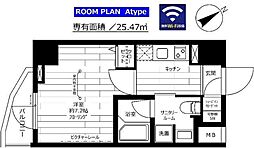 ステージファースト門前仲町 1Kの間取図画像