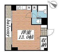 ラ・レジダンス・ド・鷺沼 ワンルームの間取図画像