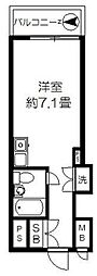 レジデンス上野 ワンルームの間取図画像