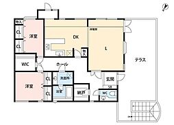 クレアシオン目黒 2LDKの間取図画像