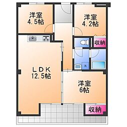 カーサくずのは 3LDKの間取図画像