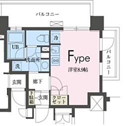 ガレリア東新宿 ワンルームの間取図画像