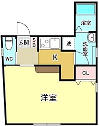 SIMODA新宿上落合 4階1Kの間取り