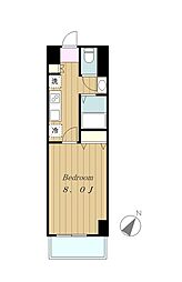 JR横浜線 町田駅 徒歩4分の賃貸マンション 3階1Kの間取り