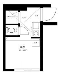 京王井の頭線 久我山駅 徒歩8分の賃貸アパート 2階ワンルームの間取り