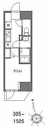 千葉市稲毛区稲毛東4丁目マンション 1Kの間取図画像