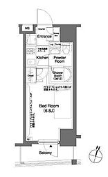 パークキューブ笹塚 3階1Kの間取り