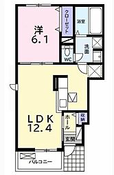ミレーワ白金 1階1LDKの間取り