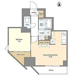 グランカーサ蒲田ウエスト 6階1LDKの間取り