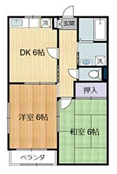 メープル・アイ 2DKの間取図画像
