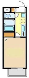 FC久保町 1Kの間取図画像