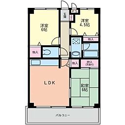 ラバーブル昌和 3LDKの間取図画像