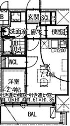 ARCA堺綾之町 9階1DKの間取り