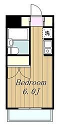東林間MDハイツ 1Kの間取図画像