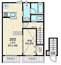 東京都調布市国領町６丁目24-8（賃貸アパート1LDK・2階・42.54㎡） その2