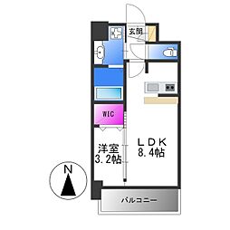 Osaka Metro中央線 緑橋駅 徒歩7分の賃貸マンション 9階1LDKの間取り