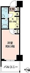 MFPRコート木場公園 1Kの間取図画像