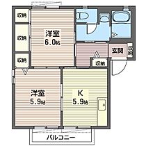 フロラシオン野木　III 00201 ｜ 栃木県下都賀郡野木町大字丸林372-1（賃貸アパート2K・2階・43.75㎡） その2