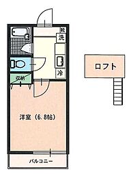 ファインフィールド1 1Kの間取図画像