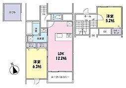 Ｔｉｅｒｒａ 2階2LDKの間取り