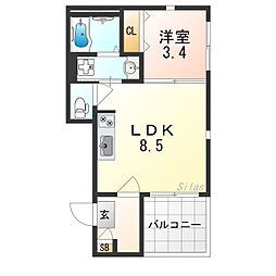 間取図画像 1LDK