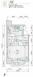 レグラス横浜メディオ 1Kの間取図画像