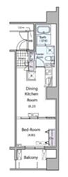 ParkAxis元浅草STAGE 1DKの間取図画像