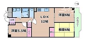 日興千里台スカイタウンE  ｜ 大阪府吹田市樫切山（賃貸マンション3LDK・9階・64.26㎡） その2