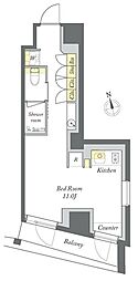 プライムメゾン清澄白河 ワンルームの間取図画像