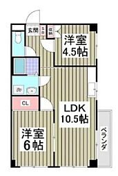 うぇる 2LDKの間取図画像