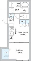 EDIT御茶ノ水妻恋坂 4階1DKの間取り