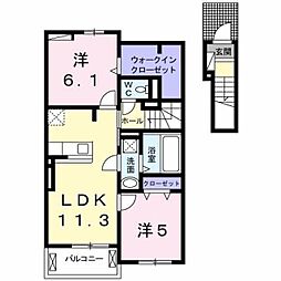 サン・フレンズ 2LDKの間取図画像
