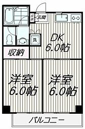ベラ・アカシア 2DKの間取図画像