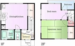 リッツハウス 2DKの間取図画像