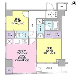 パートナーシップアパートメント 8階2LDKの間取り