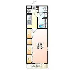 阪急千里線 下新庄駅 徒歩2分の賃貸マンション 1階1Kの間取り