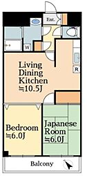 シャトー・ド・ピエール第一石川ビル 2LDKの間取図画像