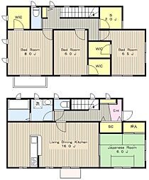 成瀬台ヒルズ A 4LDKの間取り